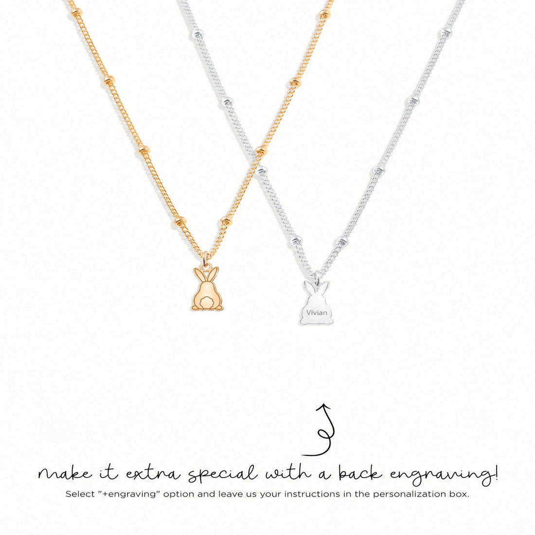 Sitting Rabbit Charm Necklace