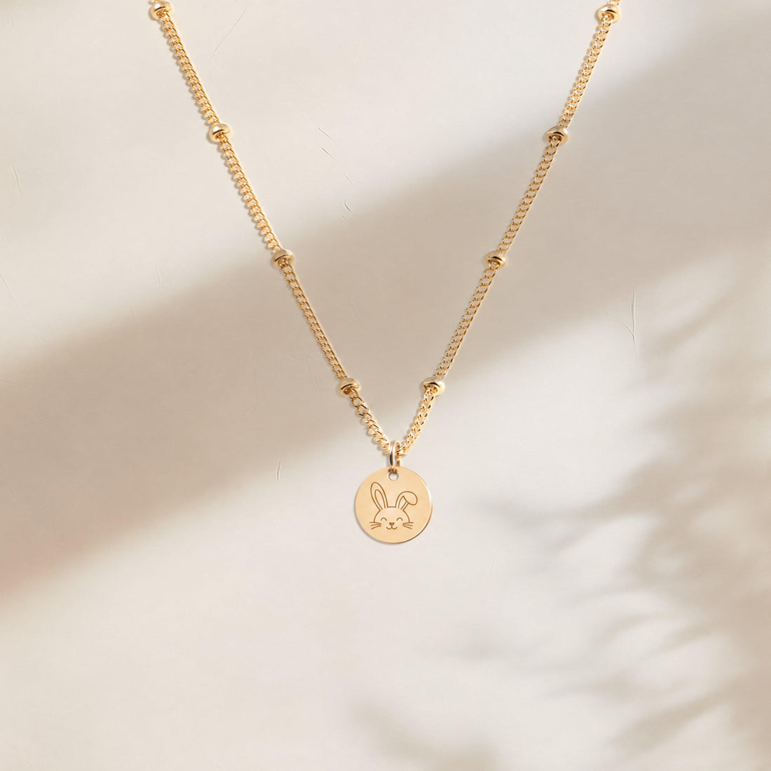 Bunny Face Charm Necklace