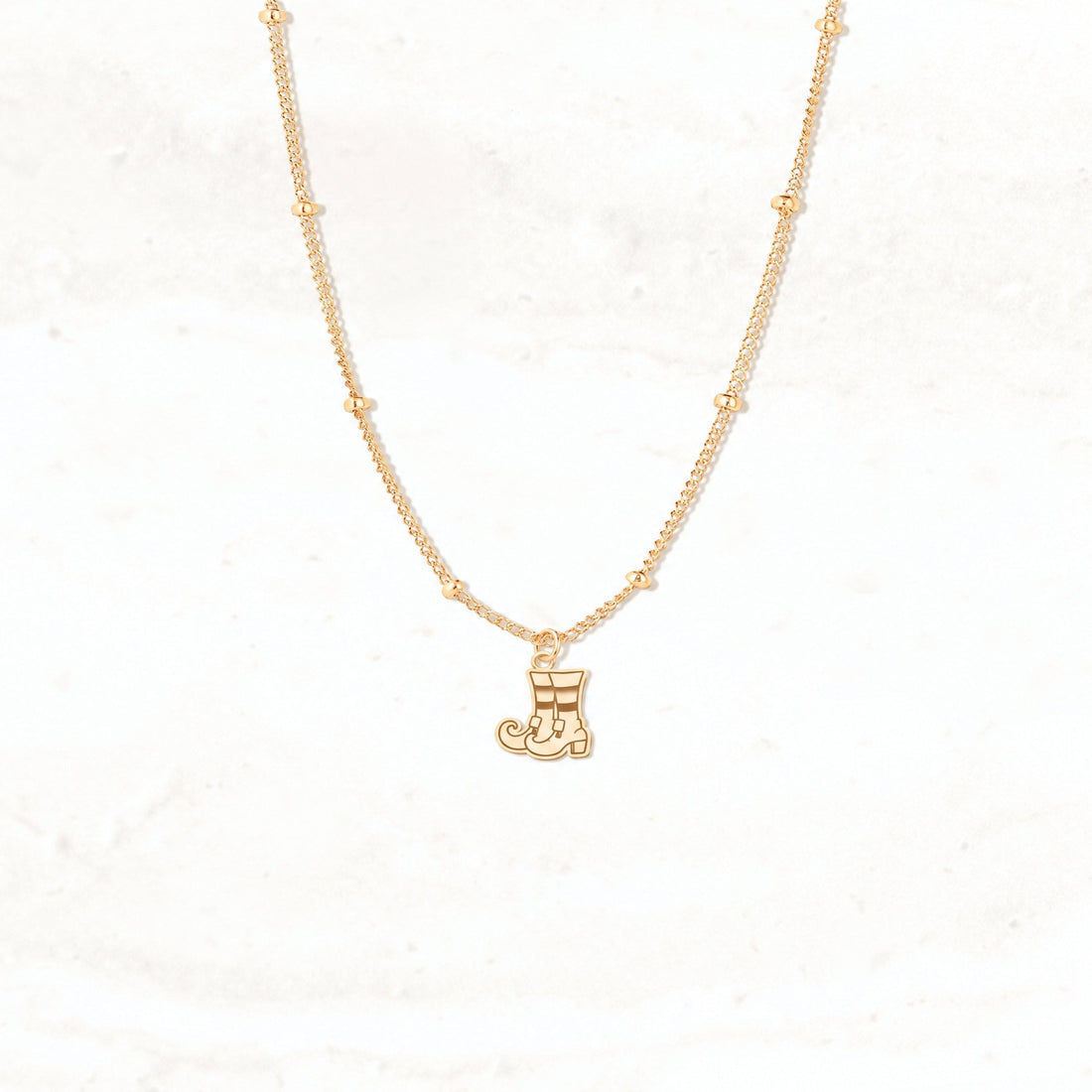 Elf Boot Charm Necklace