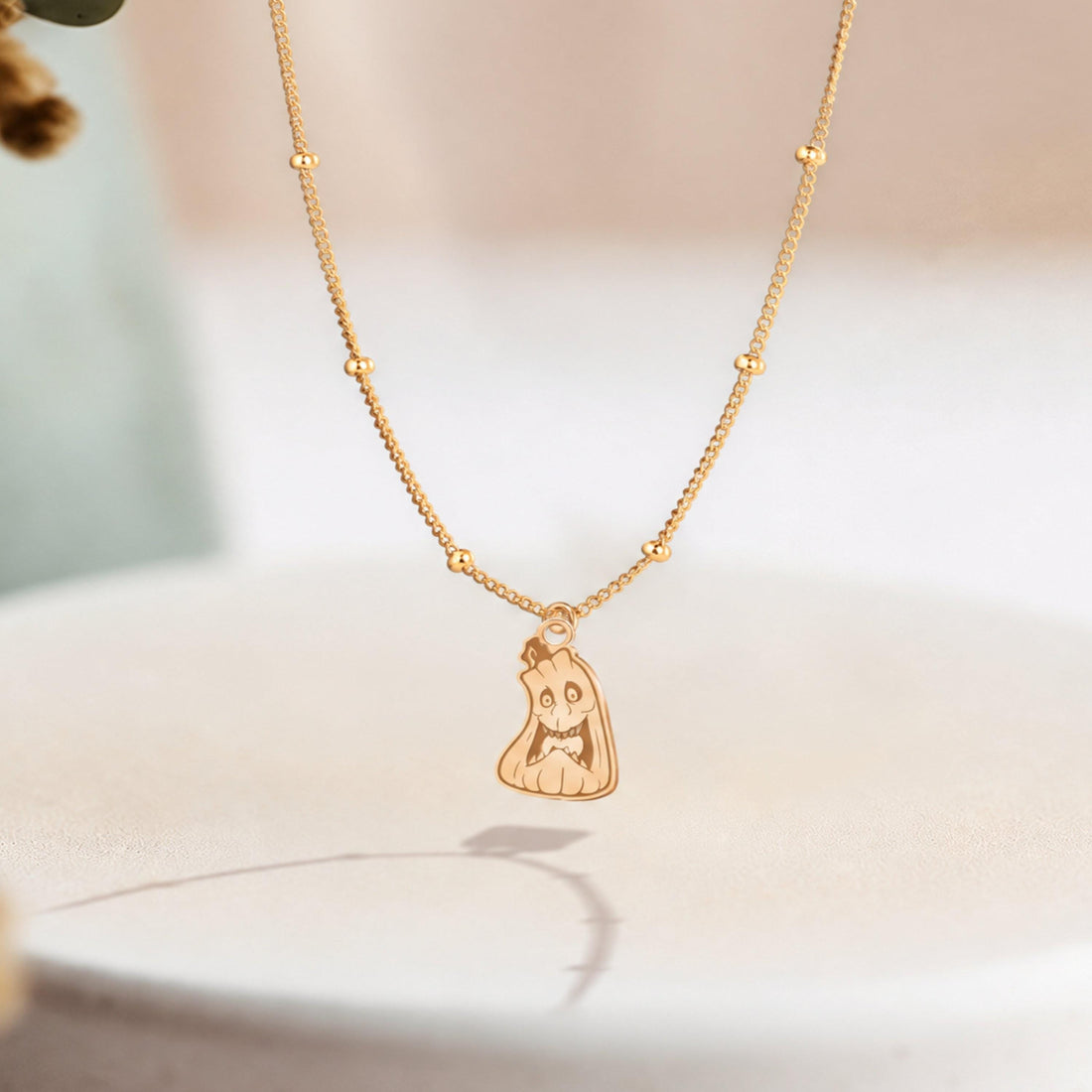 Jack O Lantern Charm Necklace