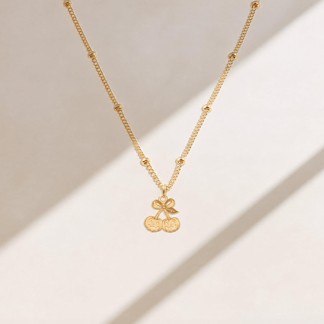 Pumpkin Duo Charm Necklace