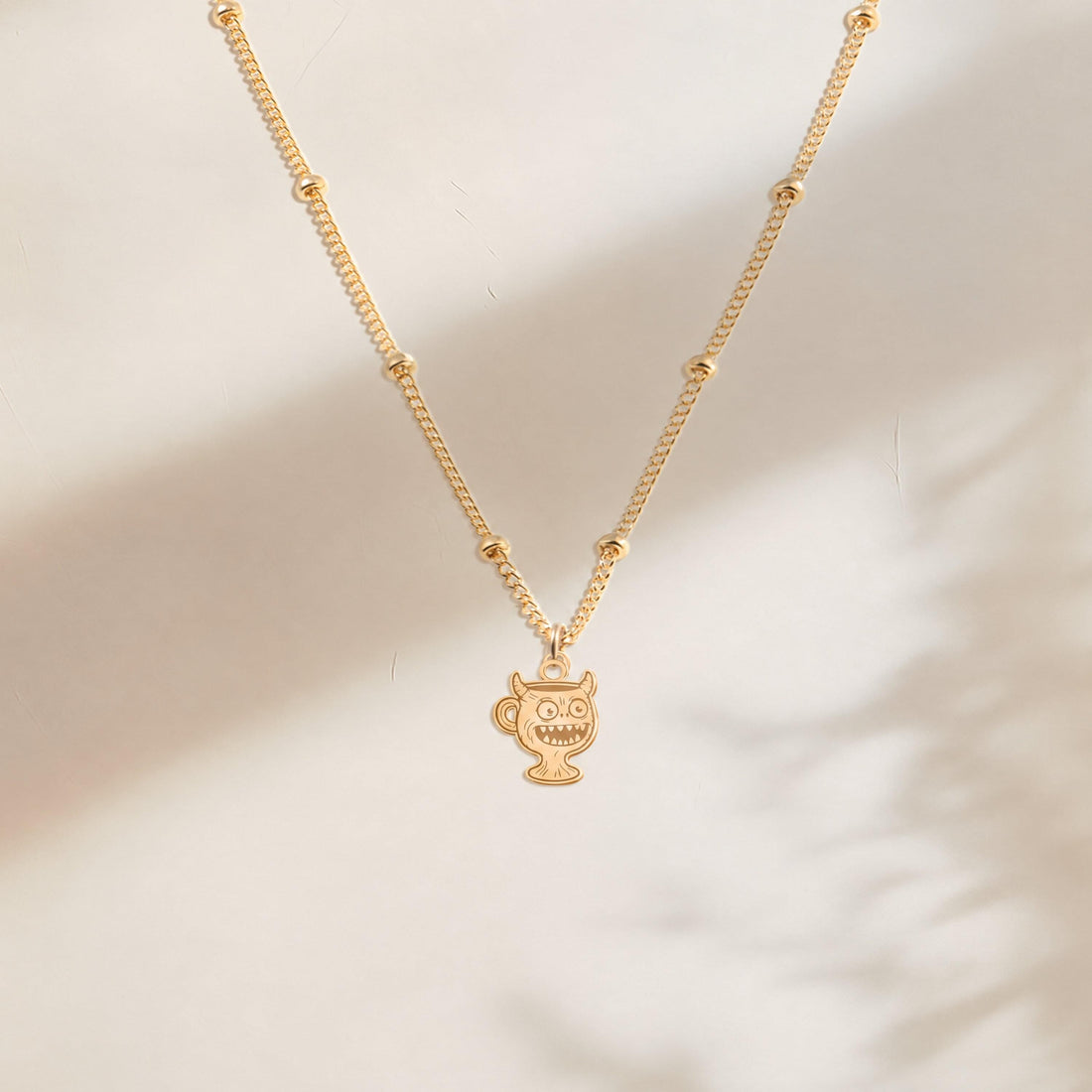 Monster Mug Charm Necklace