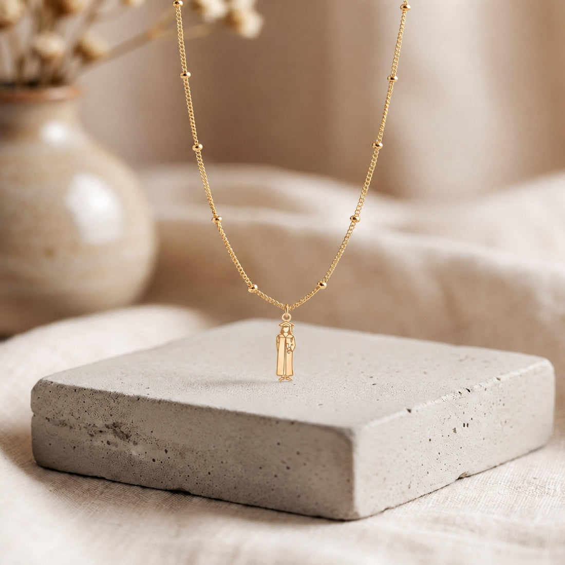 Cap and Gown Charm Necklace