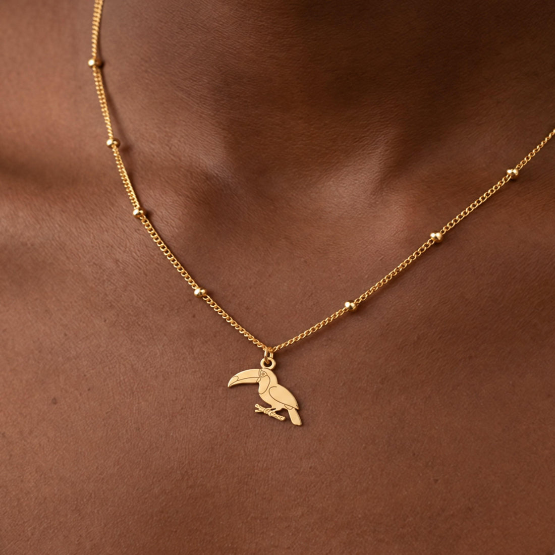 Toucan Bird Charm Necklace