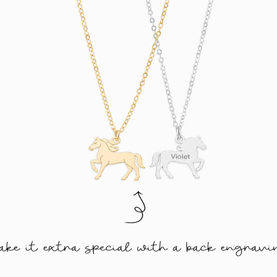 Prancing Horse Charm Necklace