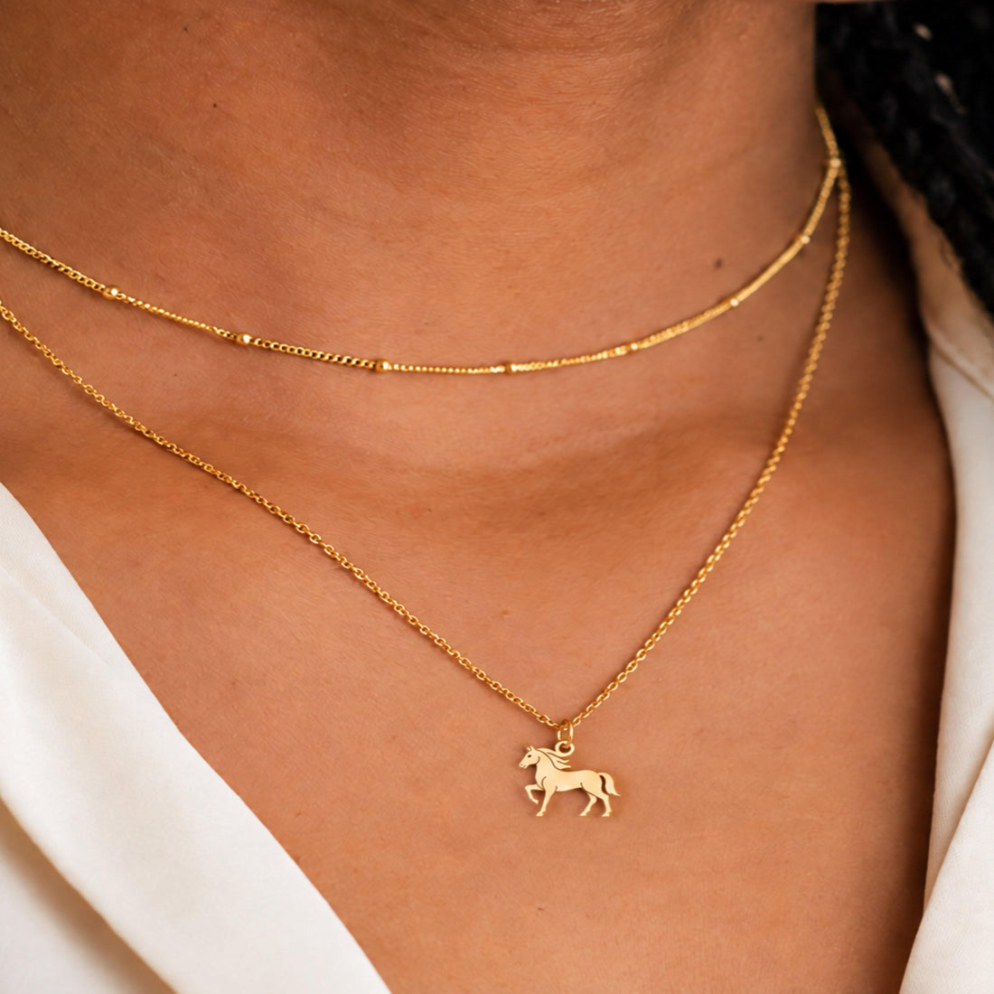 Prancing Horse Charm Necklace