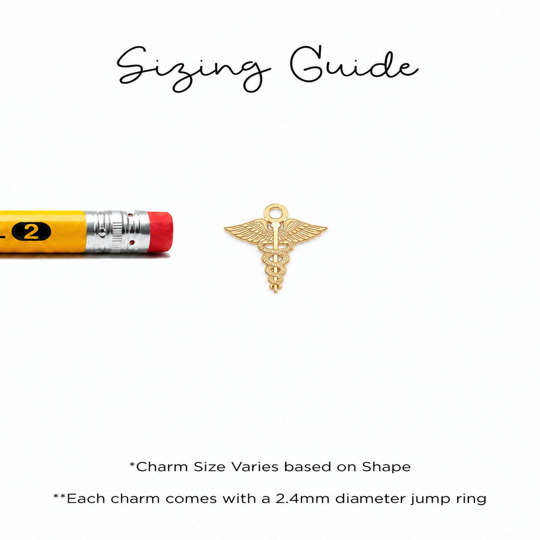 Caduceus Symbol Charm Necklace