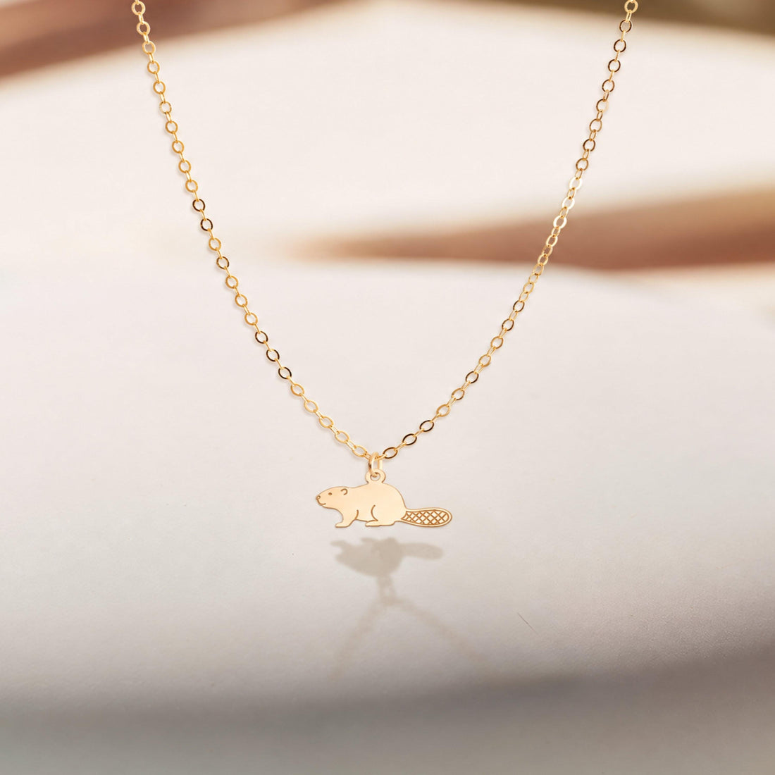 Woodland Beaver Charm Necklace