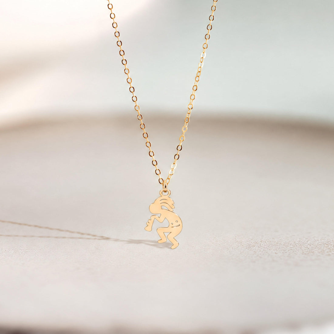 Kokopelli Figure Charm Necklace