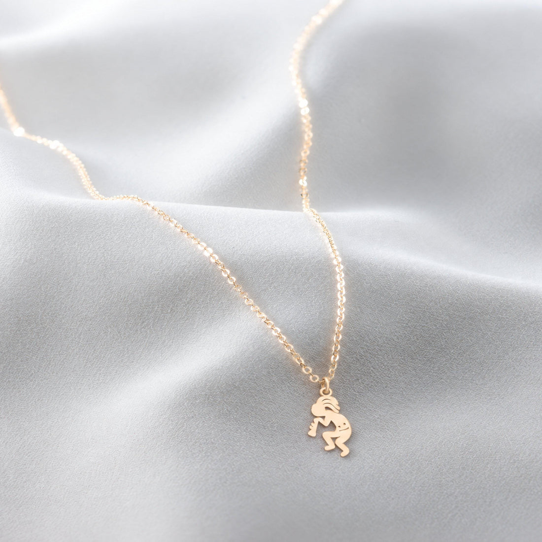 Kokopelli Figure Charm Necklace