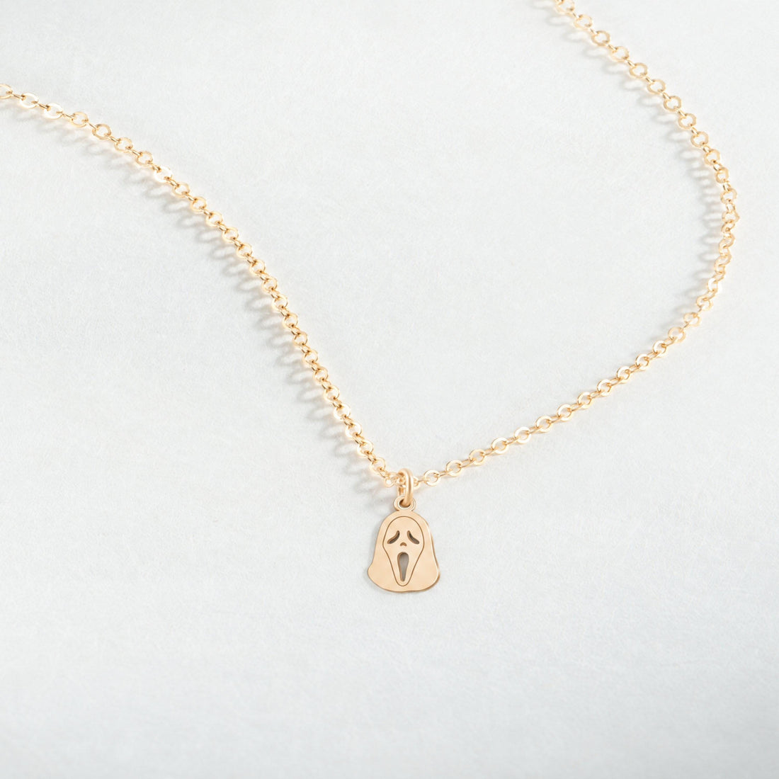 Ghostface Mask Charm Necklace