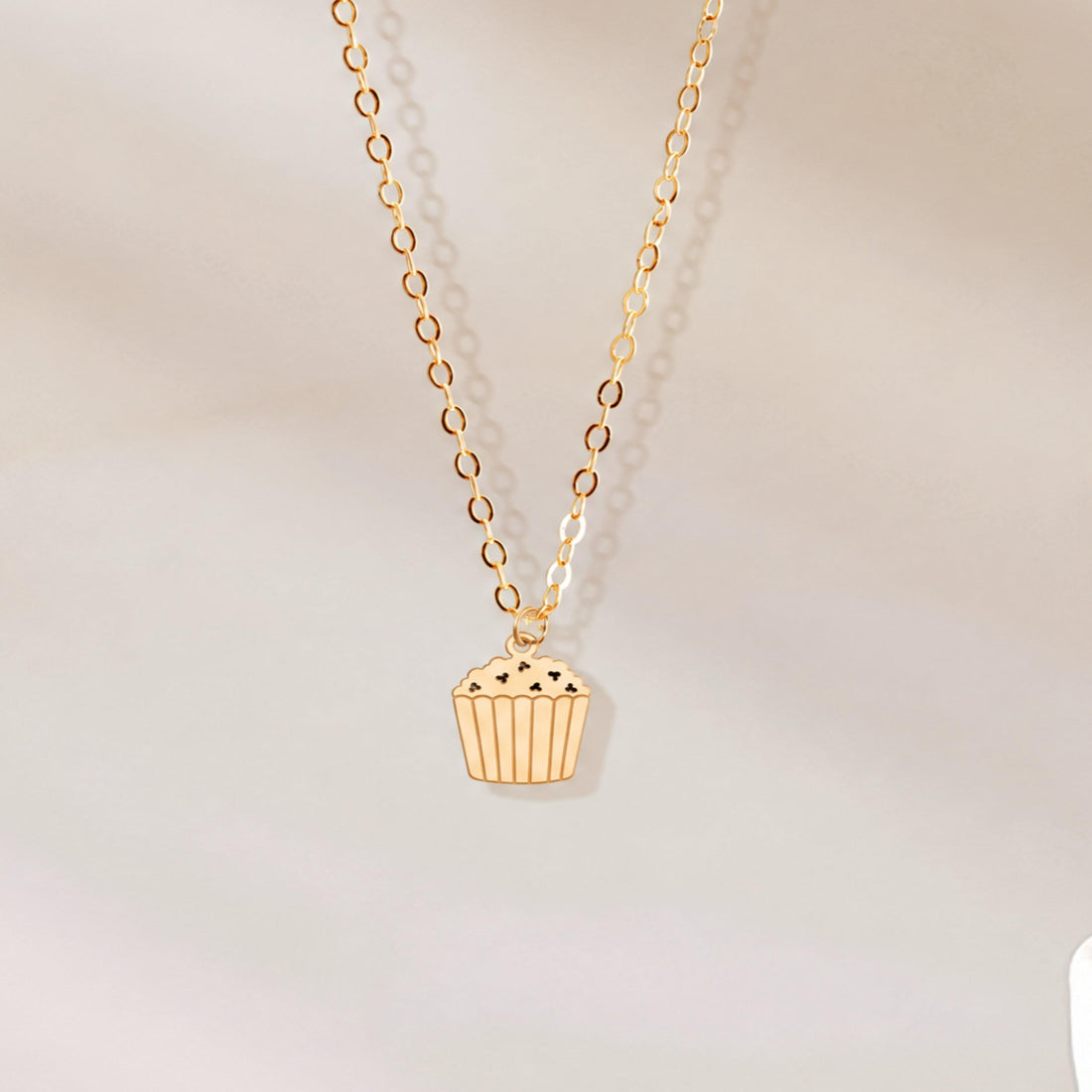 Popcorn Carton Charm Necklace