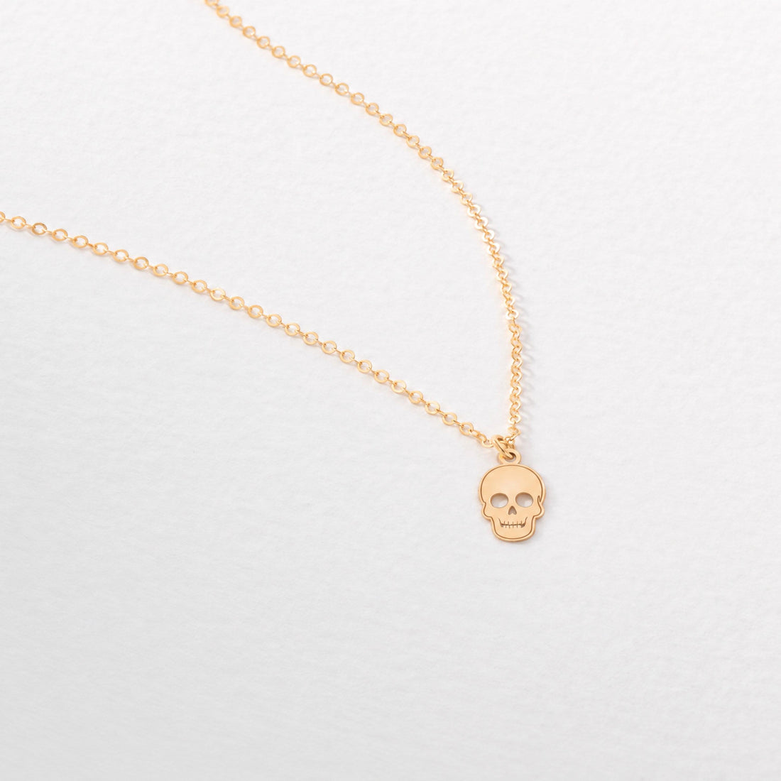 Human Skull Charm Necklace