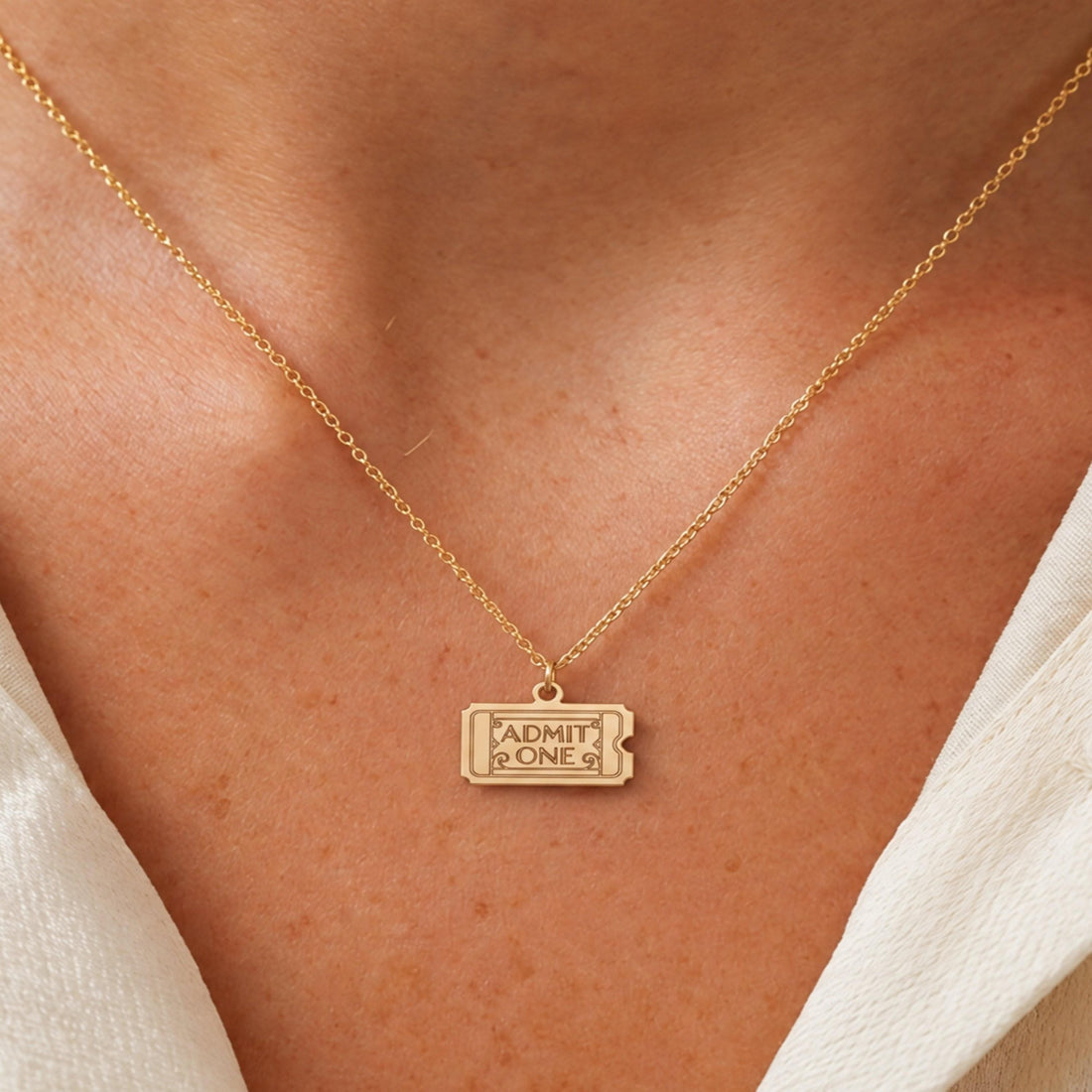 Ticket Stub Charm Necklace