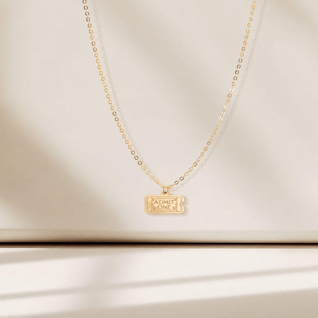 Ticket Stub Charm Necklace