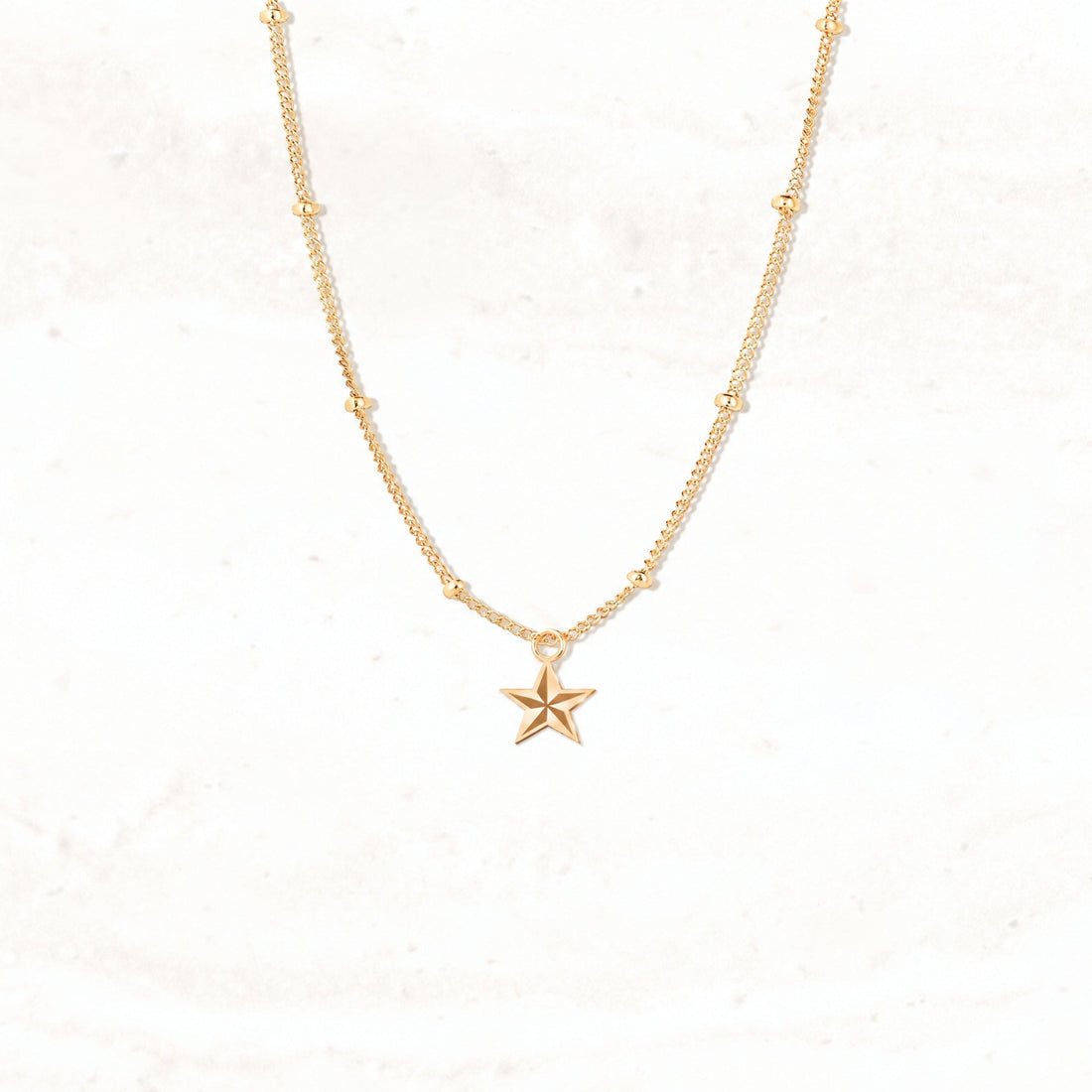 Five Point Star Charm Necklace