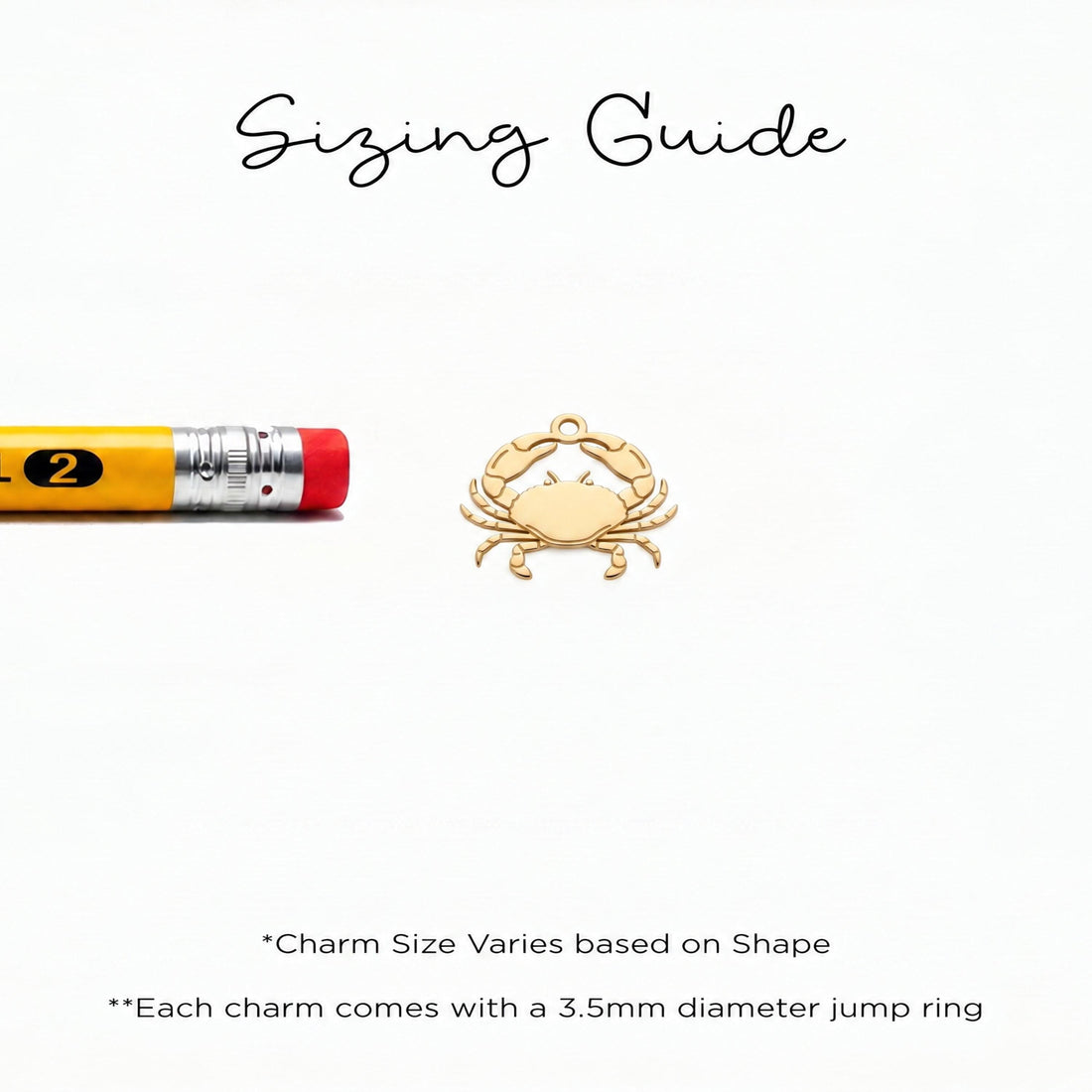 Crab Charm Necklace With Raised Claws