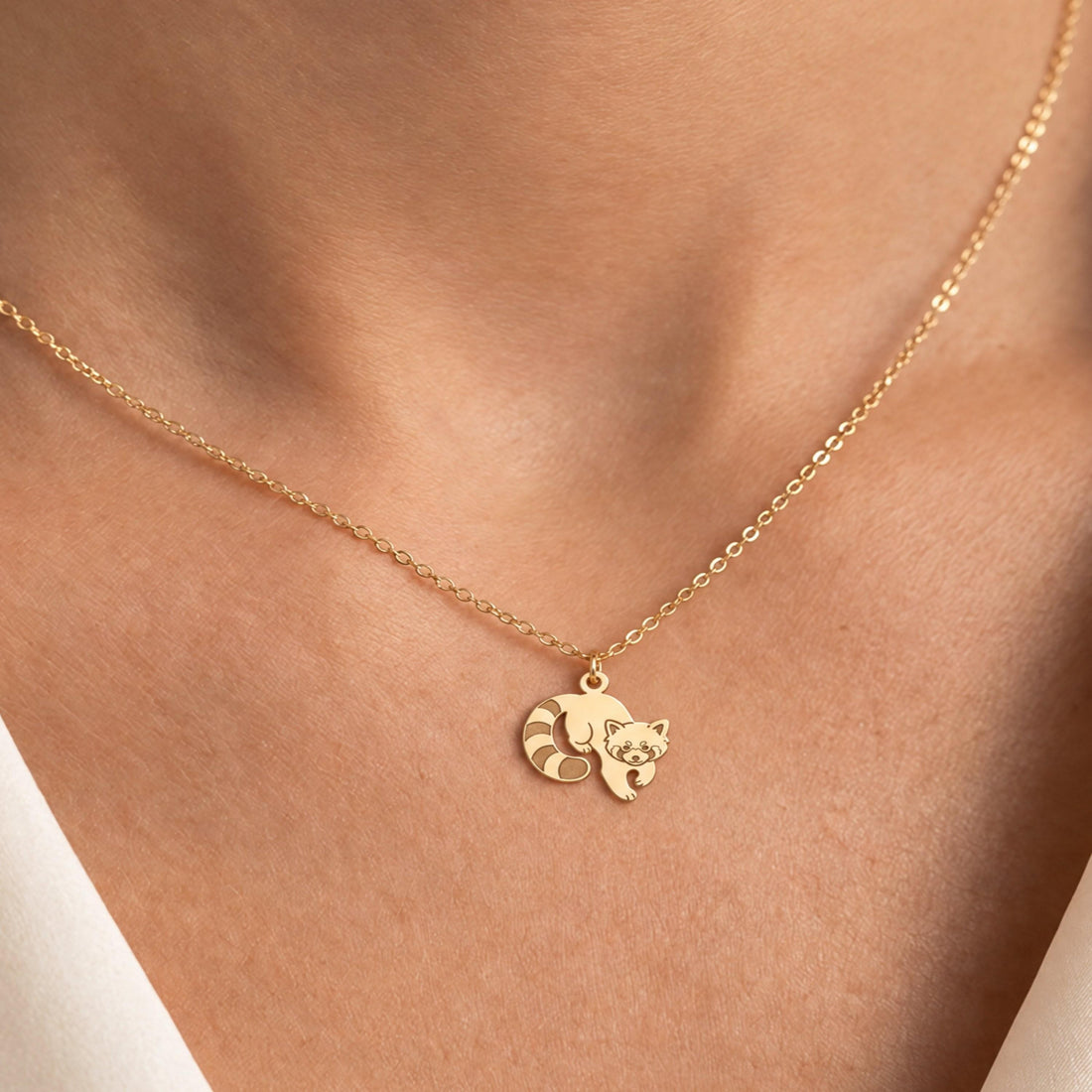 Red Panda Charm Necklace