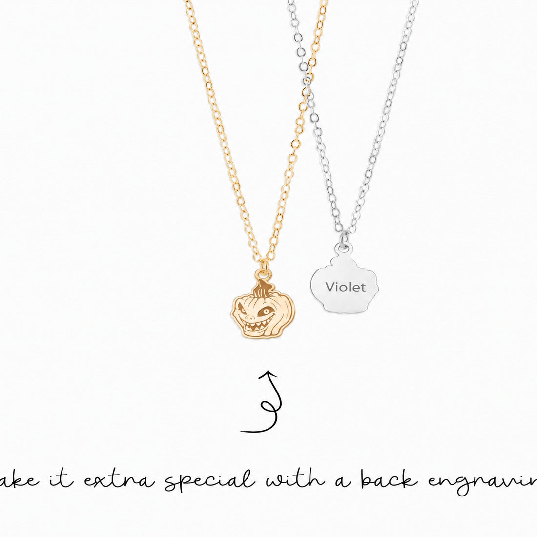 Jack O Lantern Charm Necklace