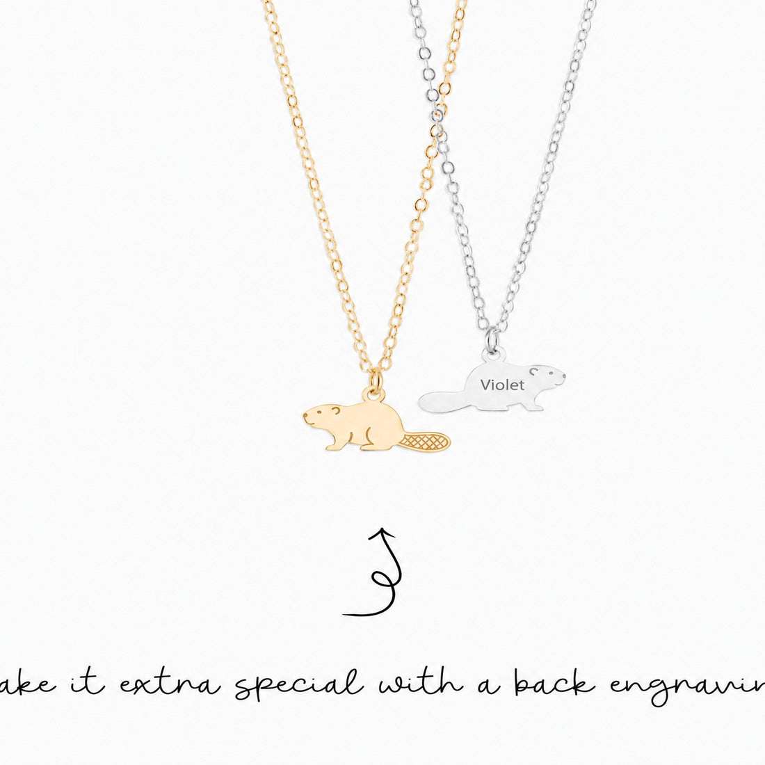 Woodland Beaver Charm Necklace