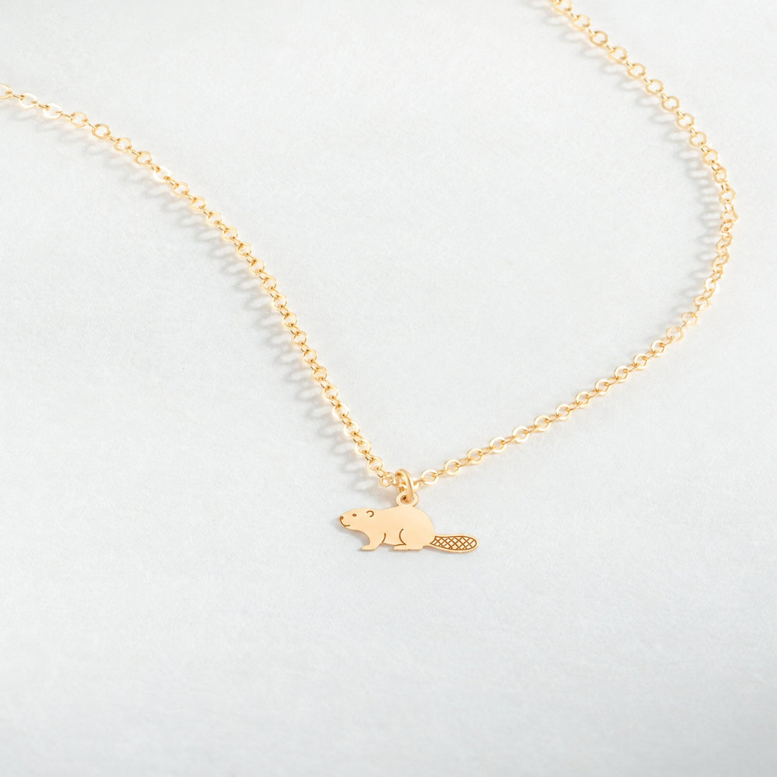 Woodland Beaver Charm Necklace