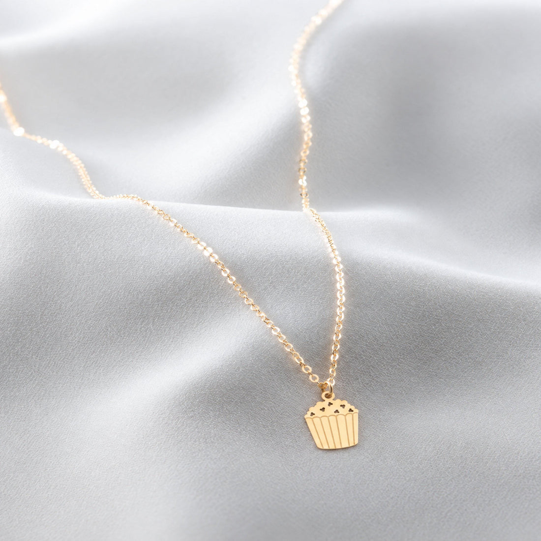 Popcorn Carton Charm Necklace
