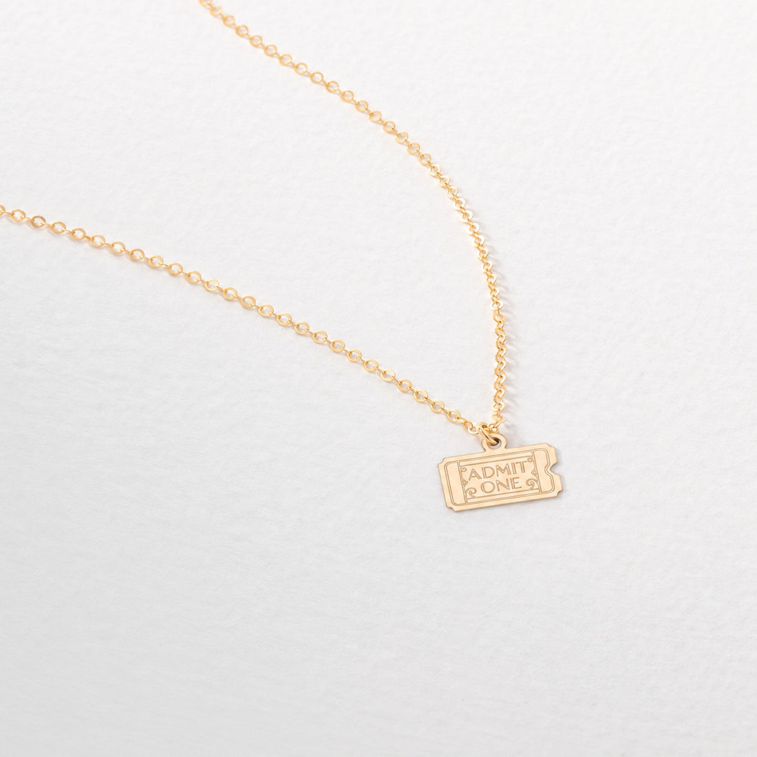 Ticket Stub Charm Necklace