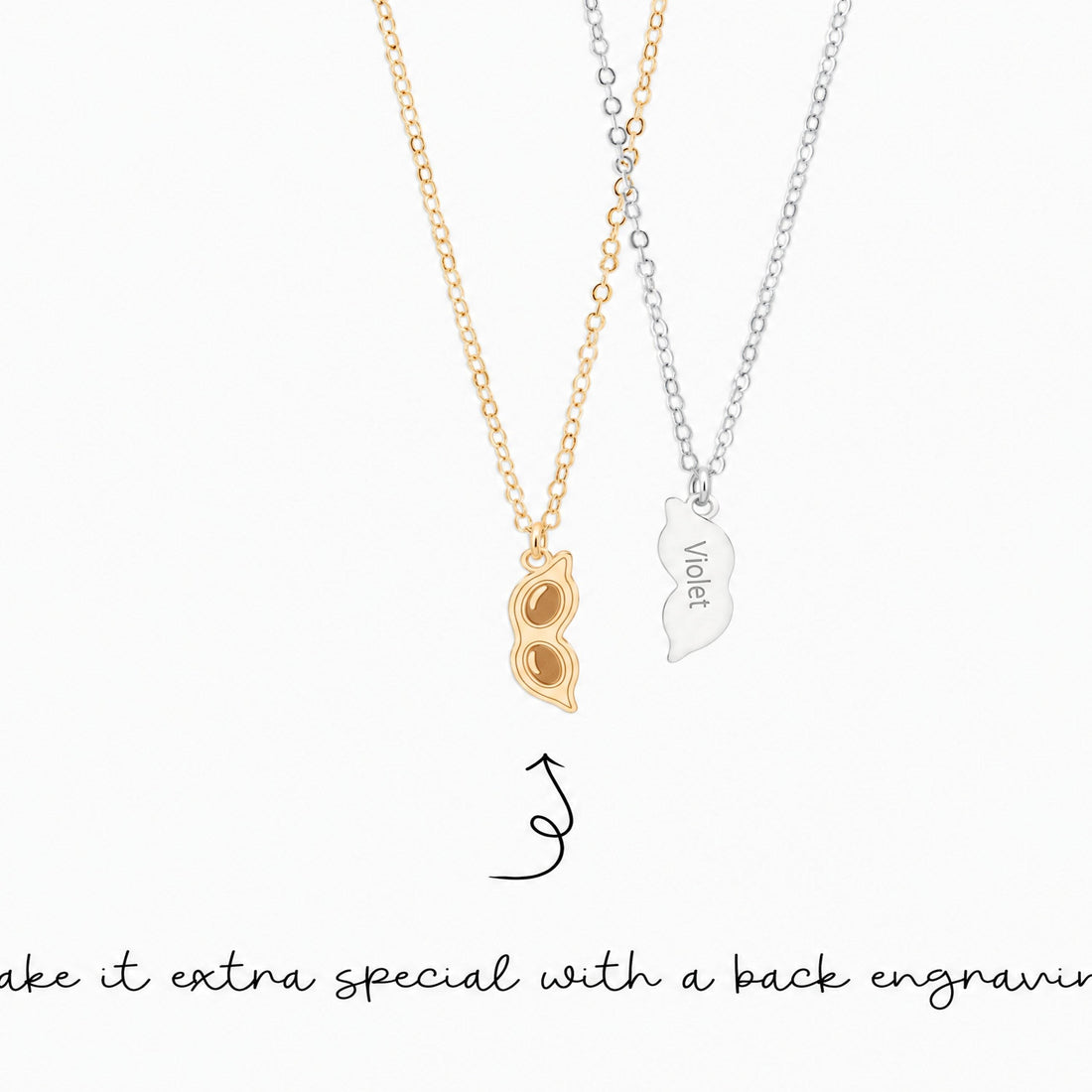 Two Peas in a Pod Charm Necklace