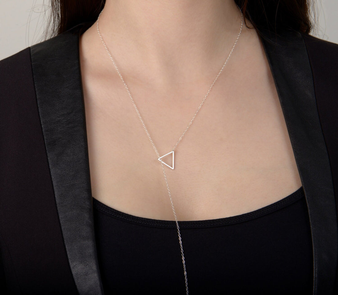Triangle Lariat Necklace
