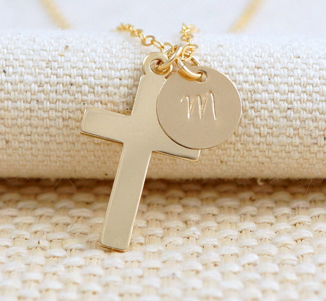 Gold Cross Pendant Necklace