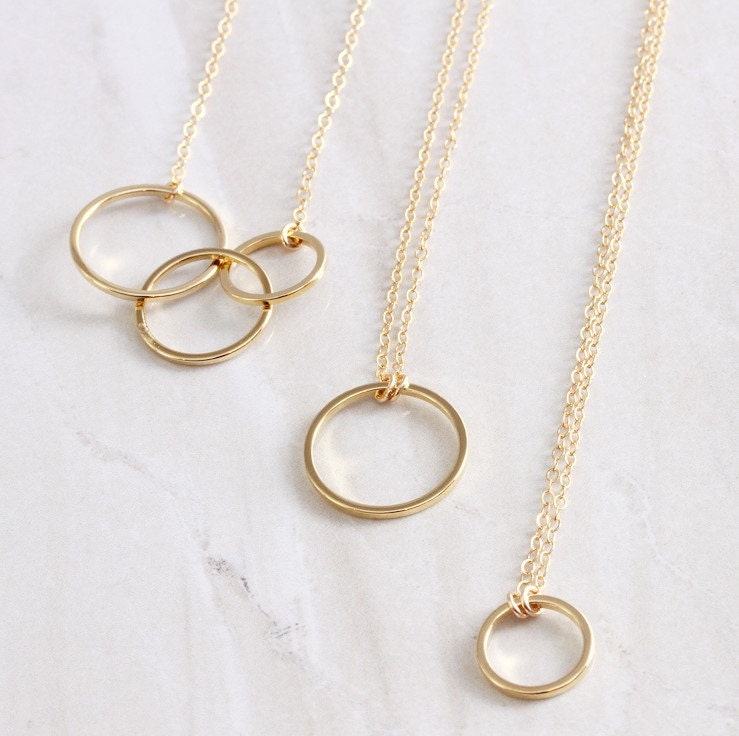 Open Circle Pendant Necklace