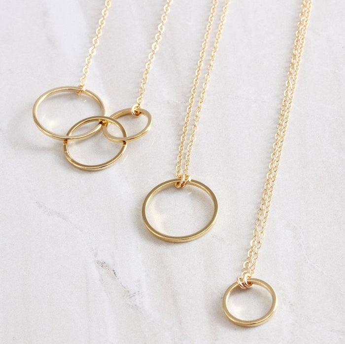 Circle Necklace Dainty
