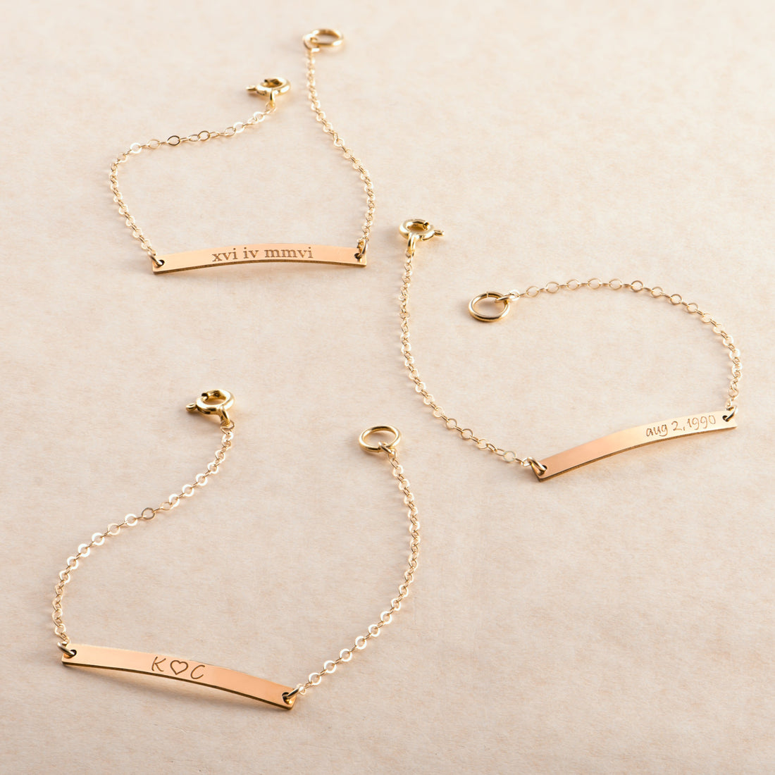 Personalized Gold Bar Bracelet