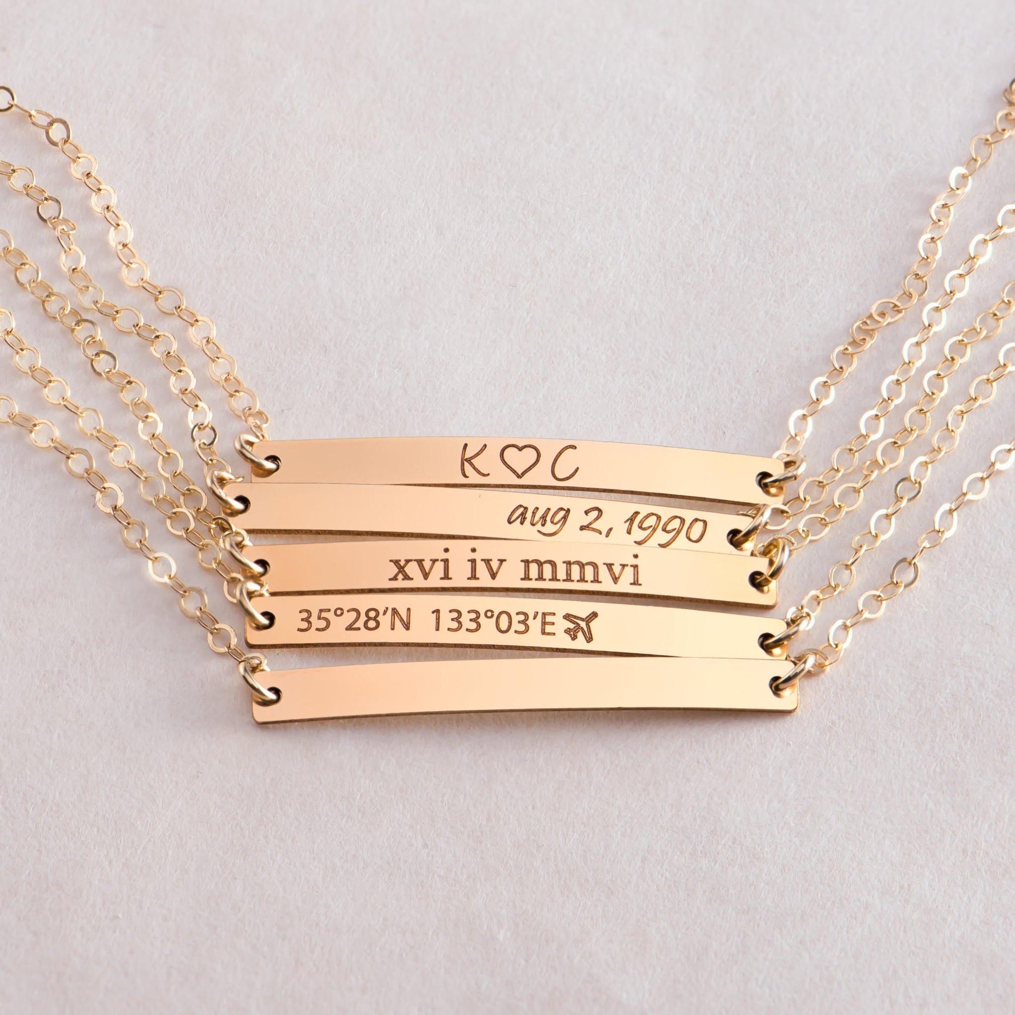 Personalized Gold Bar Bracelet