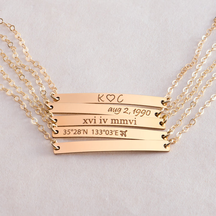 Personalized Gold Bar Bracelet