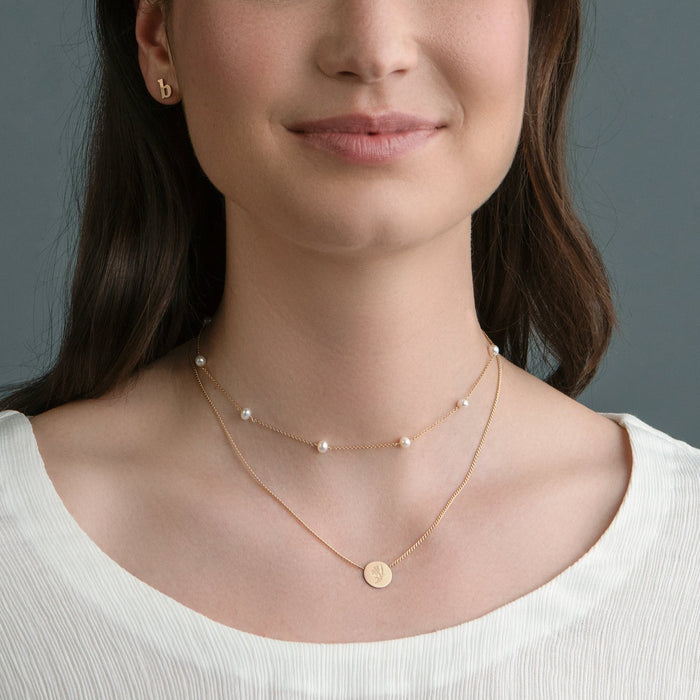 Birth Flower Disc Necklace
