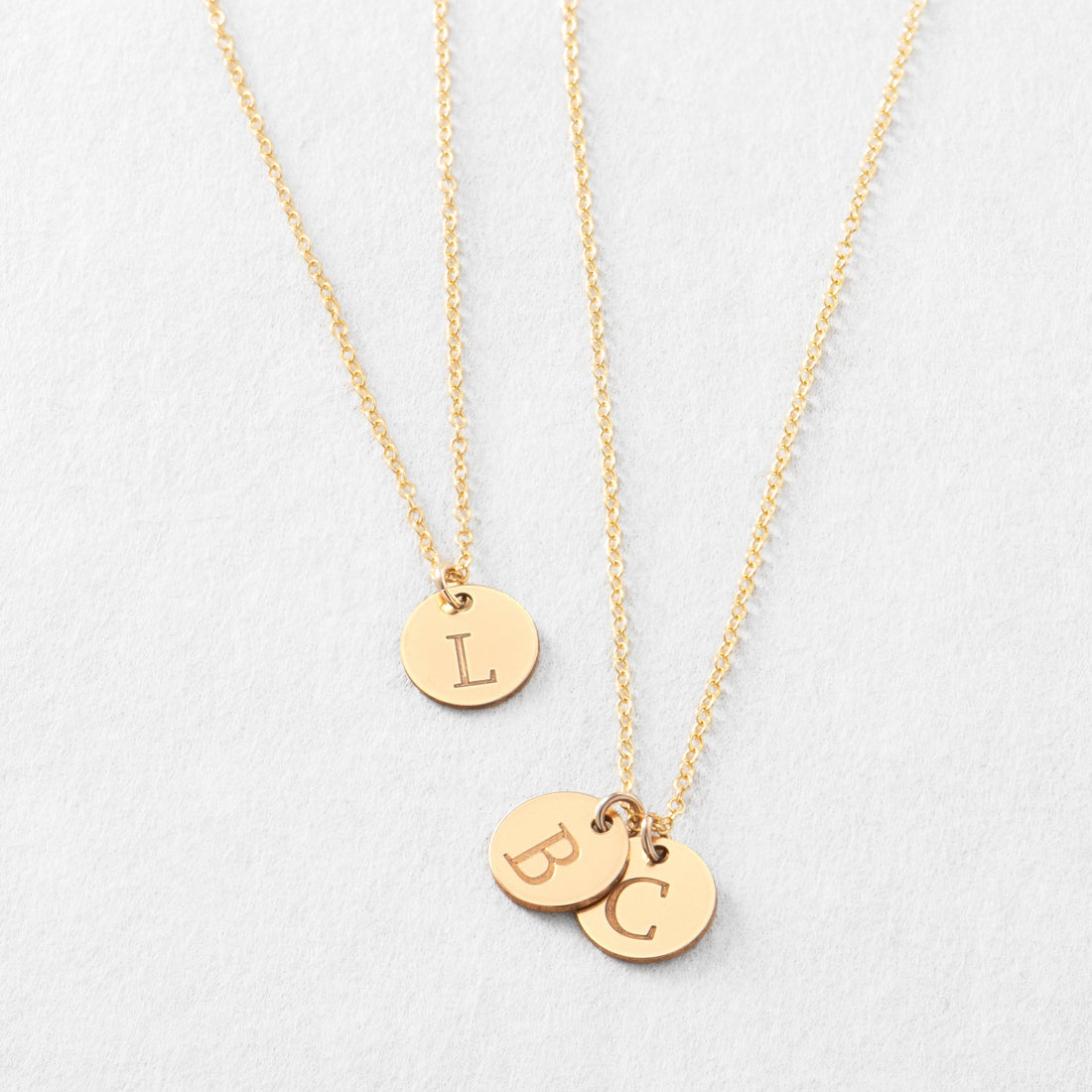 Letter Disc Necklace