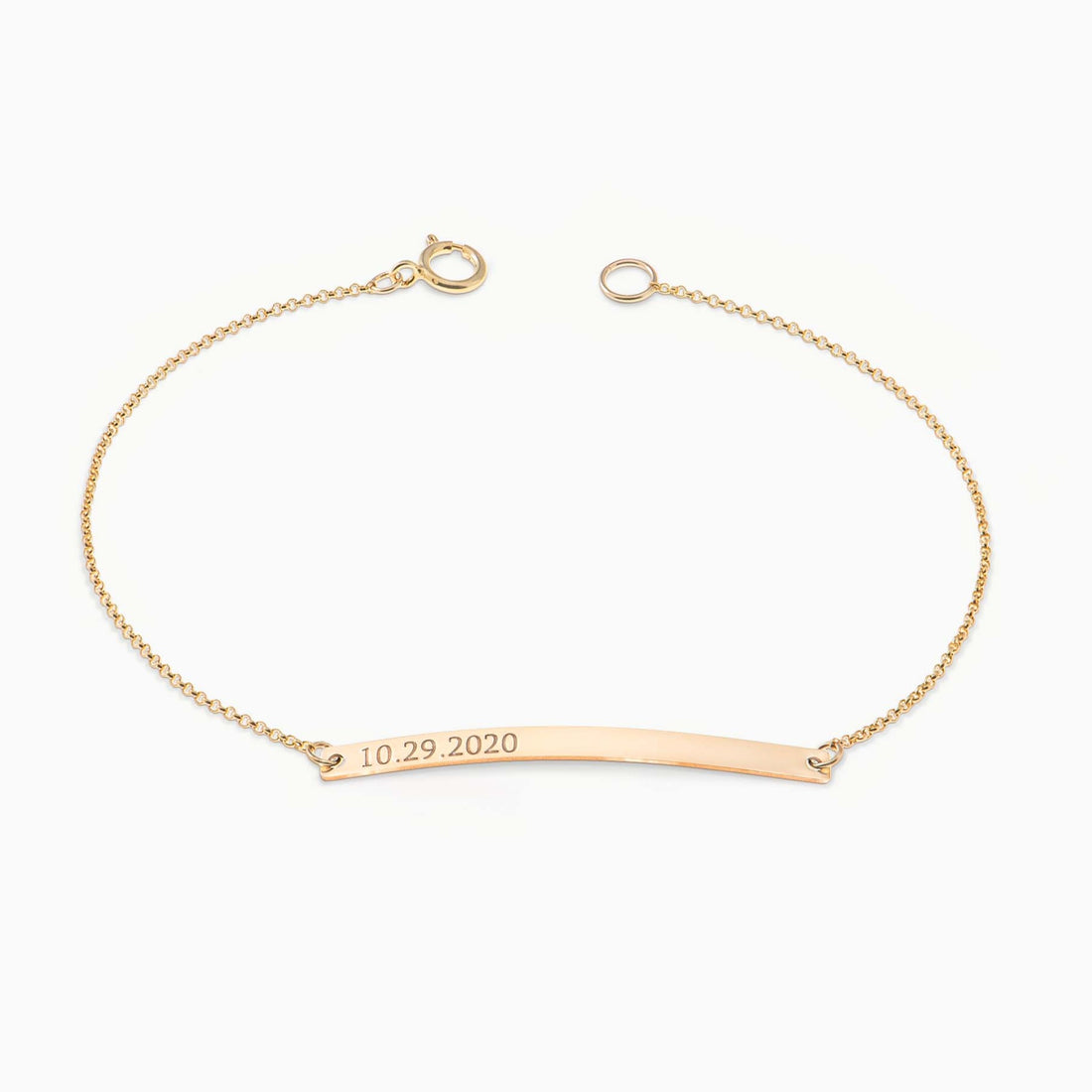 Date Bar Pendant Bracelet