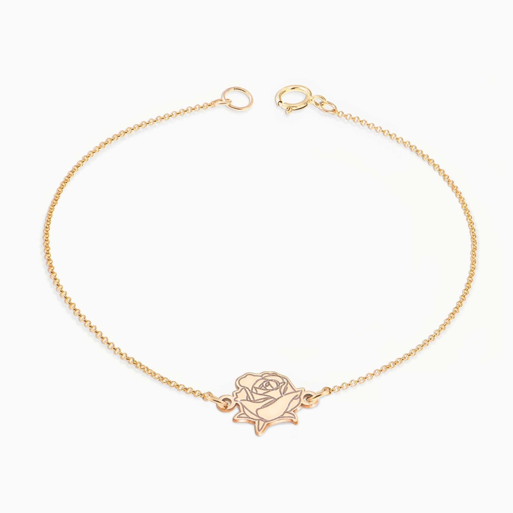 Rose Birth Flower Bracelet