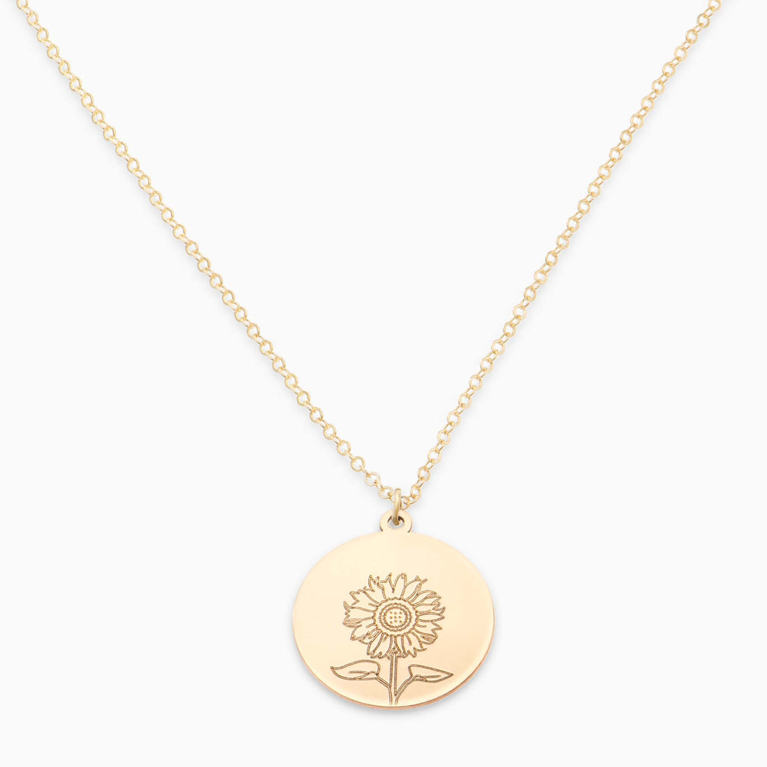 Dandelion Disc Necklace