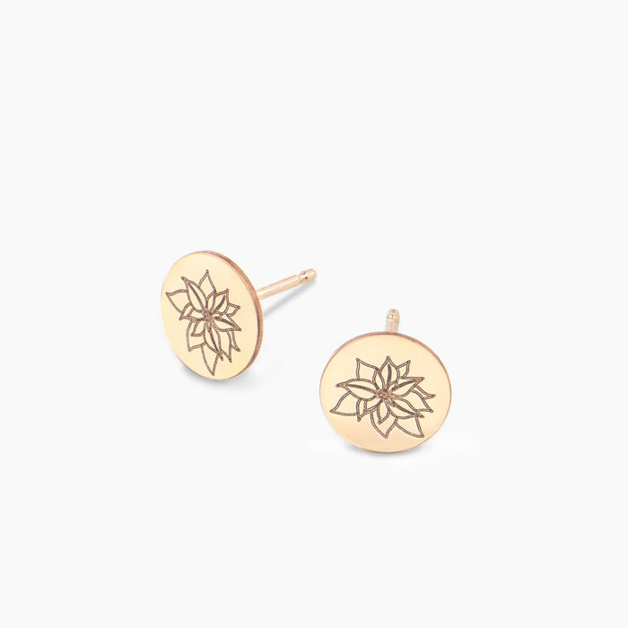 April Daisy Disc Stud Earrings