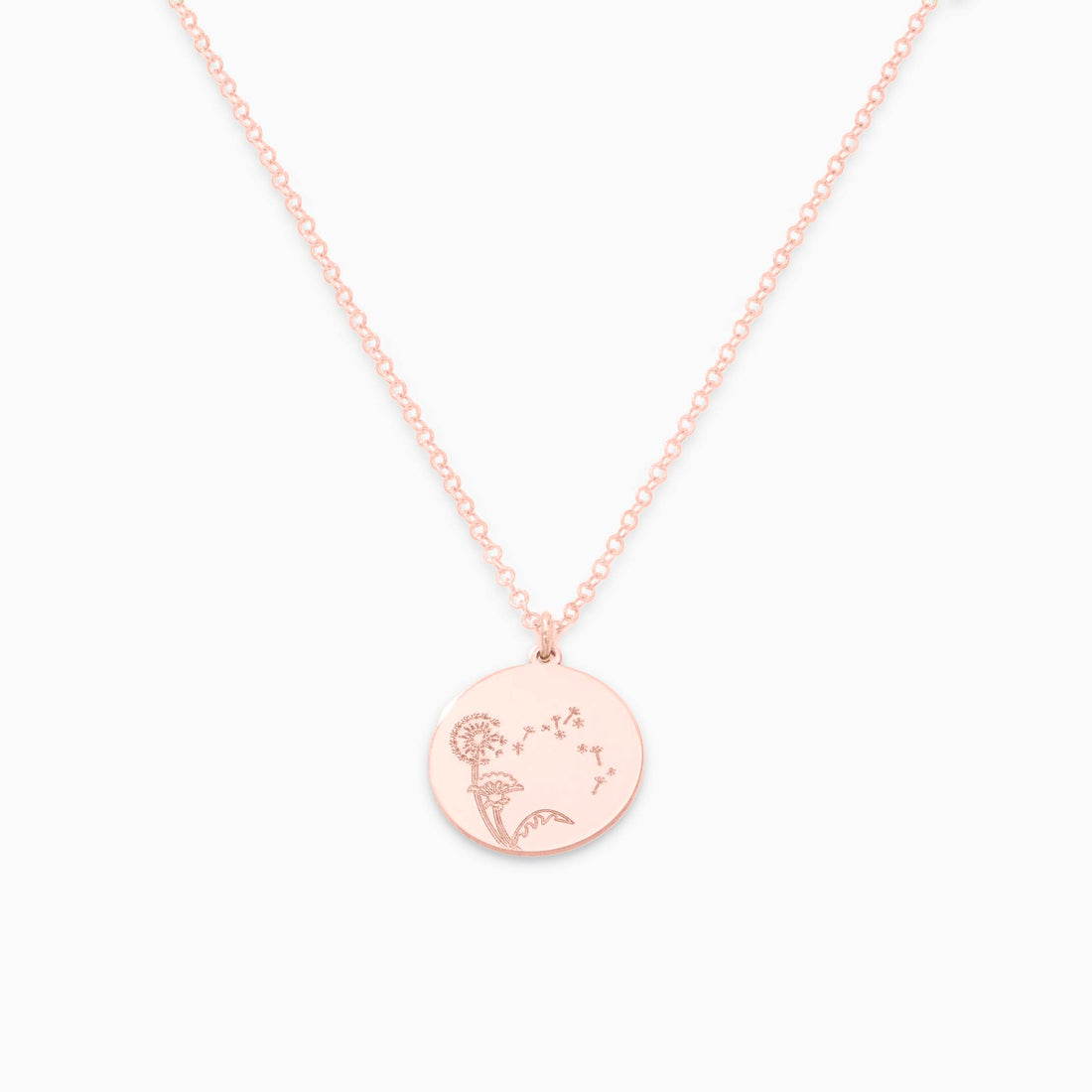 Dandelion Disc Necklace