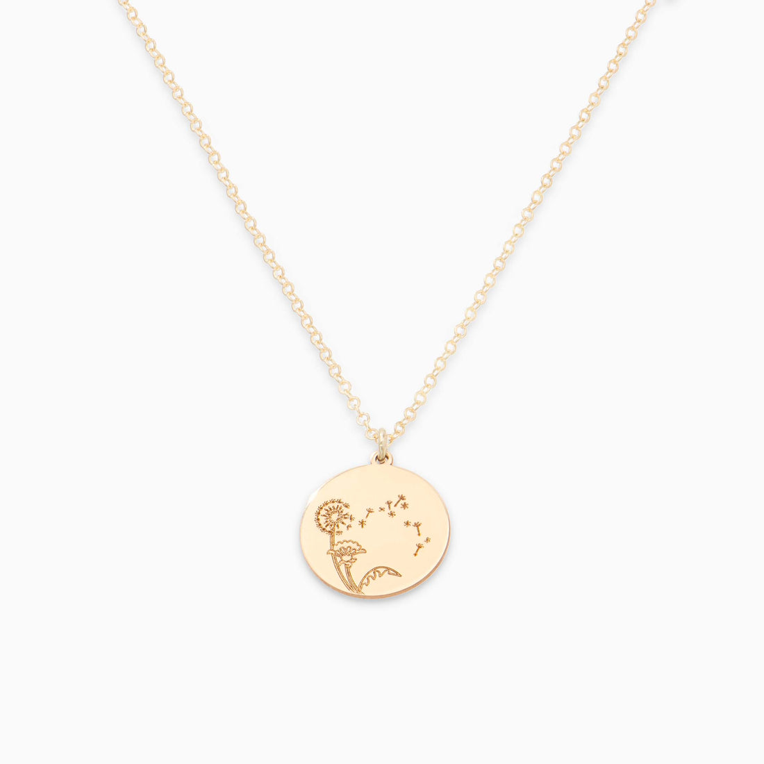 Dandelion Disc Necklace