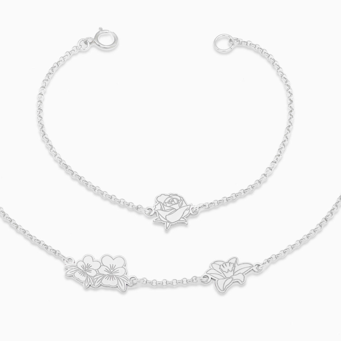 Rose Birth Flower Bracelet