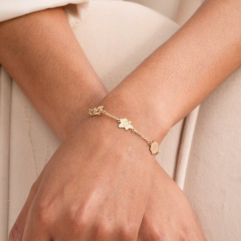 Rose Birth Flower Bracelet