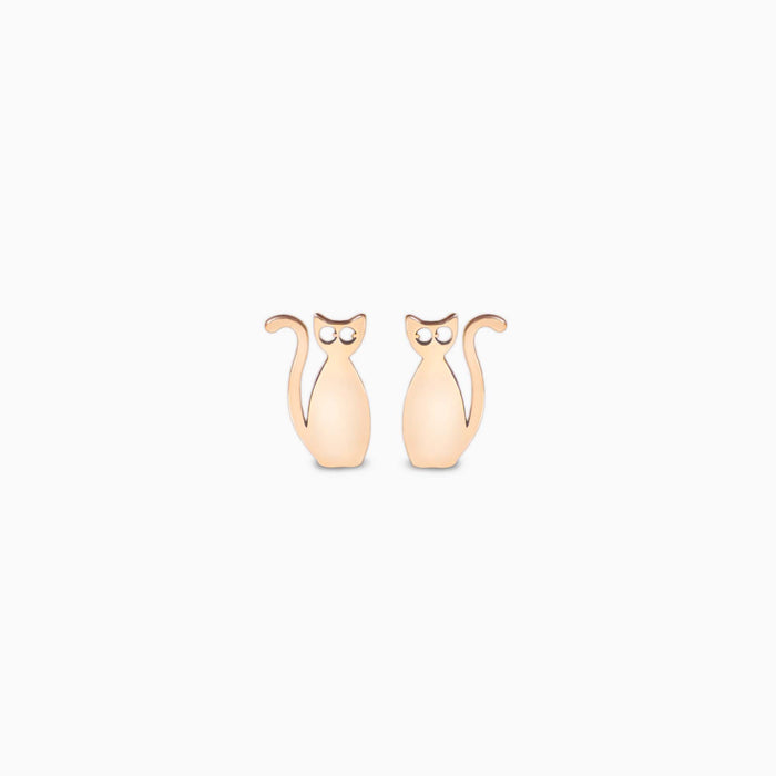 Gold Cat Earring