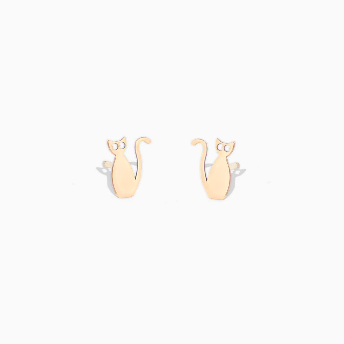 Gold Cat Earring