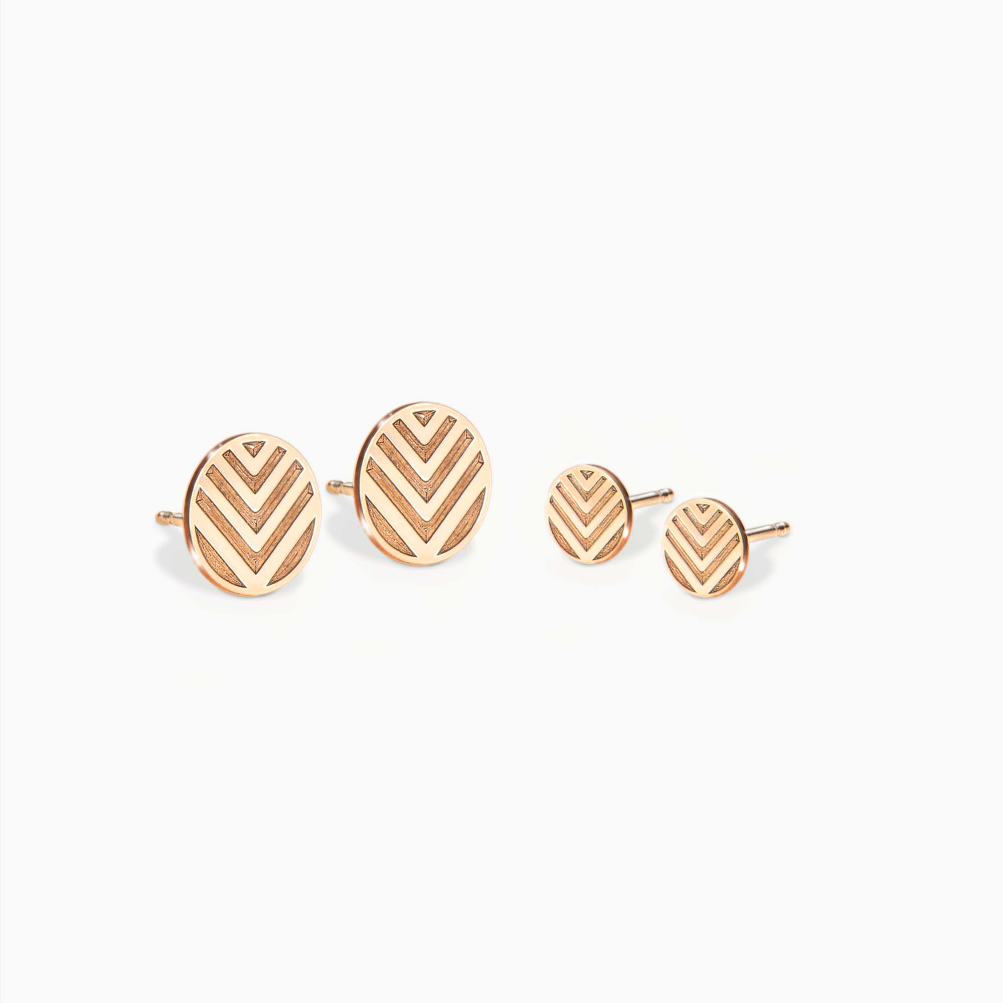 Chevron Disc Earrings