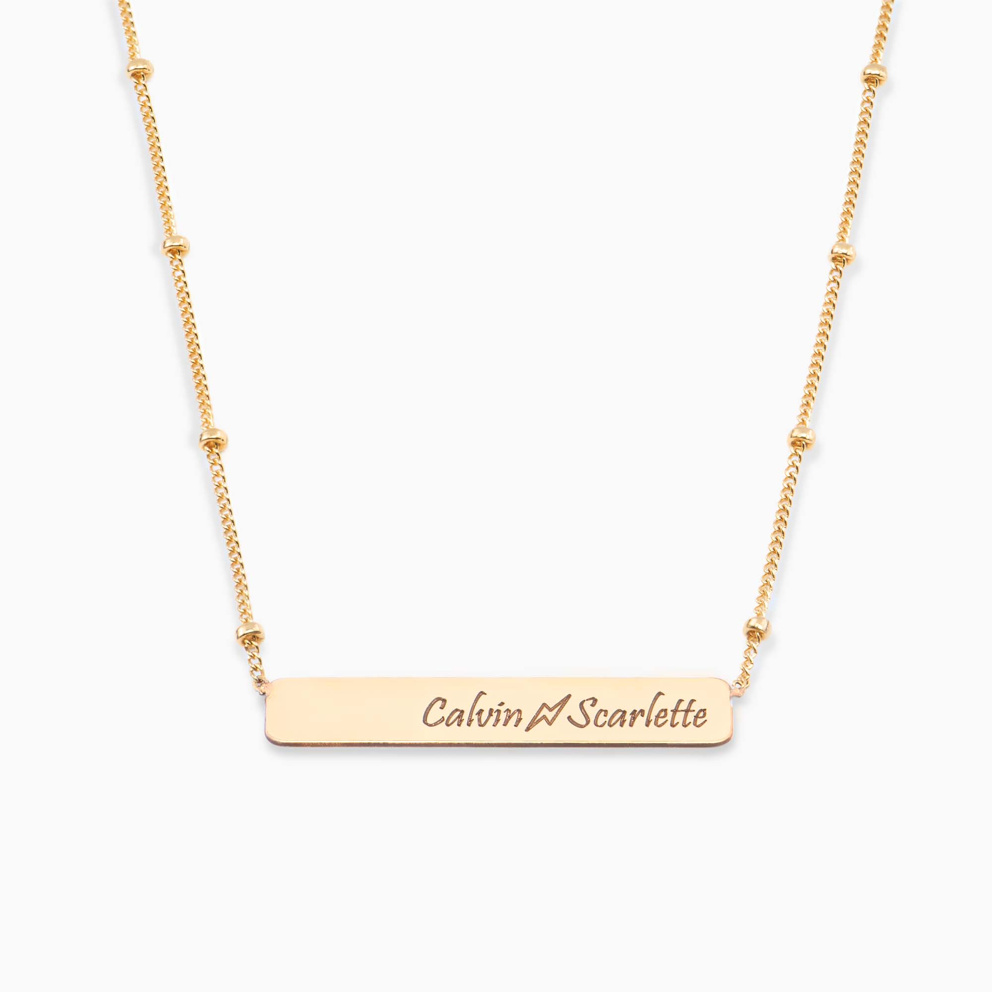 Bar Pendant Satellite Necklace
