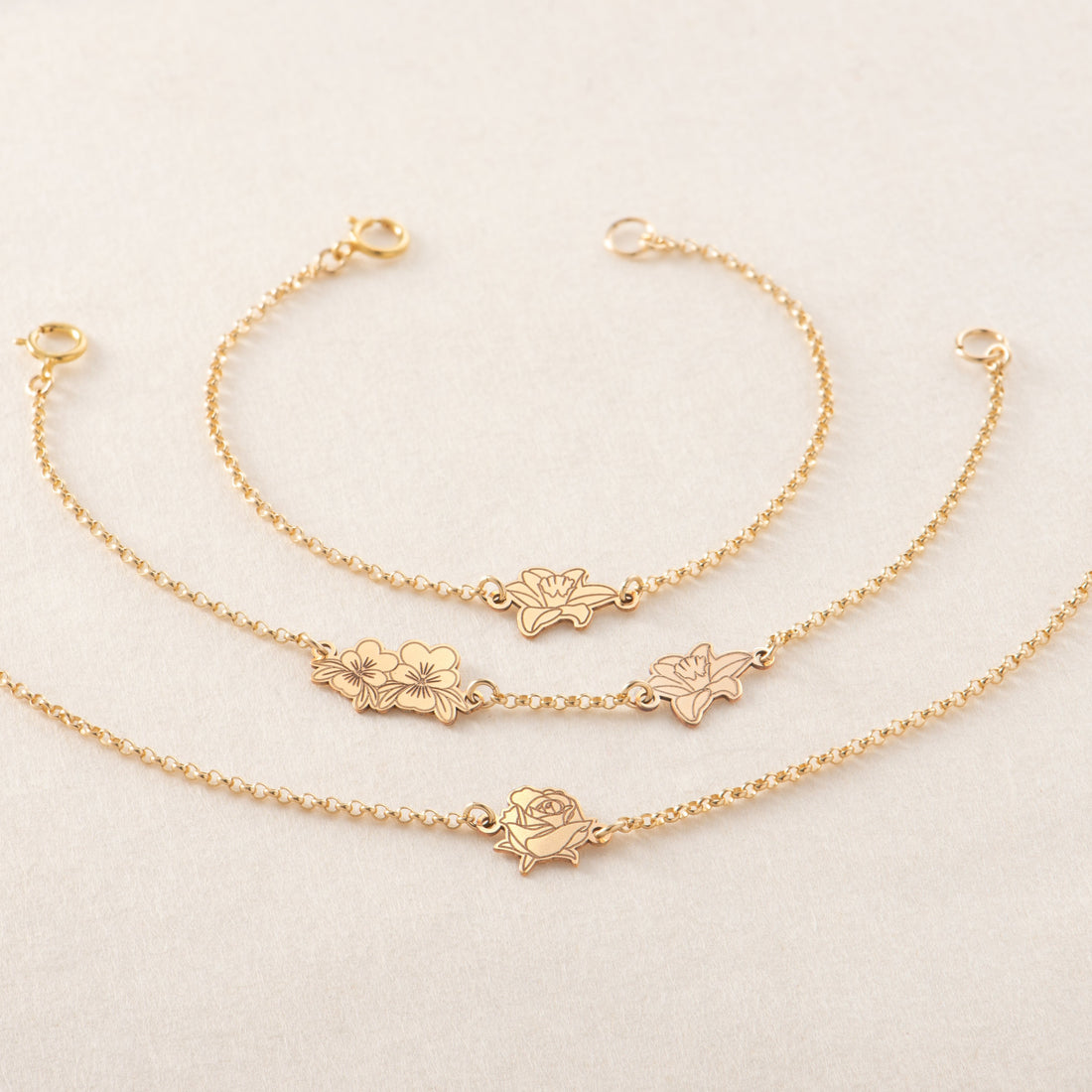 Birth Month Flower Bracelet